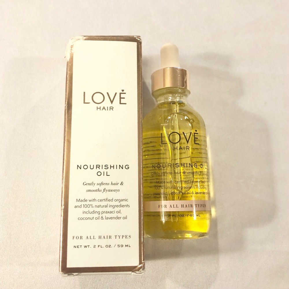 LOVE Hair Nourishing Oil 2 fl oz Organic Cruelty Free All Natural Vegan Oil NIB